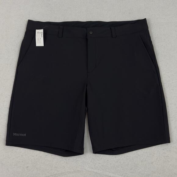 Marmot Arch Rock Shorts Men 40 Black Stretch Nylon Hiking Travel Short 8” NWT - Picture 3 of 14